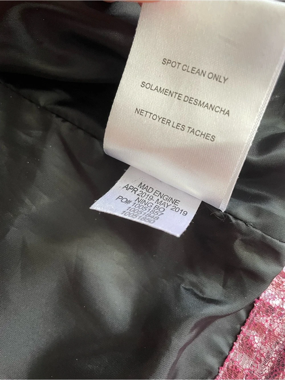 Disney Descendants D-Signed Future Queen Pink Foil Moto Jacket Girls M Sparkly